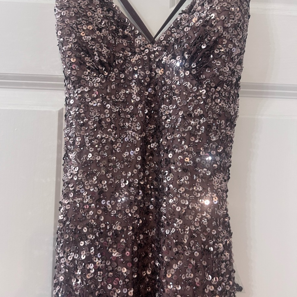 Sequin V-Neck Dress